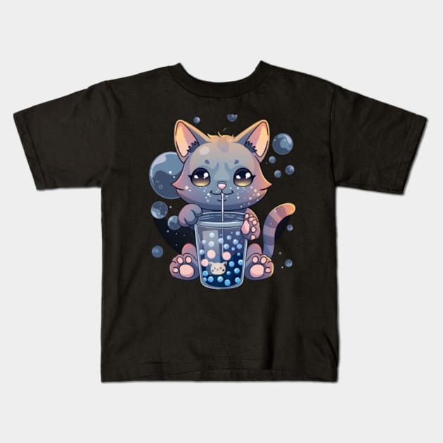 Enjoy Kawaii Cat Kids T-Shirt by monkey Animal